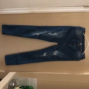 Size 13 distressed jeans mid blue
